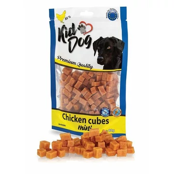 KidDog Mini Chicken Cubes - jutalomfalat (csirkehús) kutyák részére (80g)