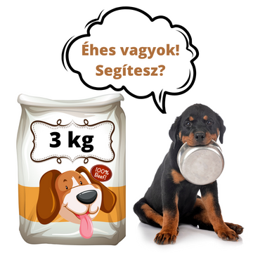 Kutyatáp 3 kg - adomány a PCAS Állatmentés részére (donation to PCAS animal rescue - classic dog food)