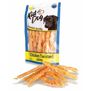 KidDog Chicken Twisted Spring - Csirkemell spirál 80g