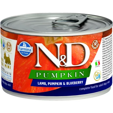 N&D Pumpkin Dog konzerv Bárány és Áfonya sütőtökkel adult mini 140gr