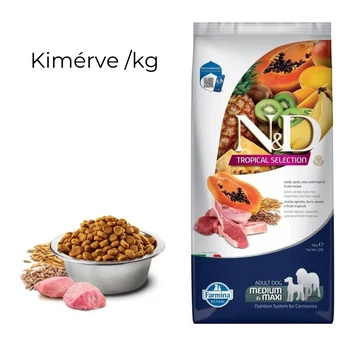 N&amp;D Tropical Selection Dog Lamb Adult medium/maxi szárazeledel - kimérve 1 kg