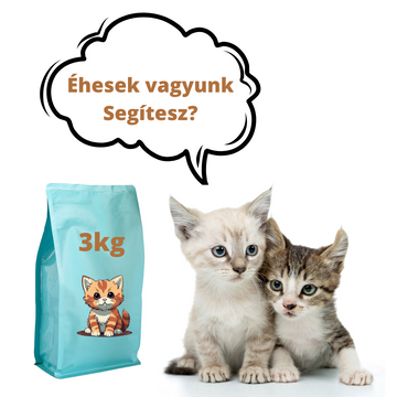 Adomány a Felemás Mancsok – Kölyökmentés részére - Kölyökmacska táp (donation to Puppy rescue - kitten food) 3 kg
