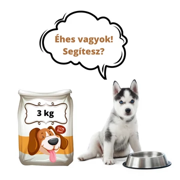 Kölyökkutyatáp 3 kg - adomány a Szikszói kóborló kutyák részére (donation to Animal rescue - classic dog food)