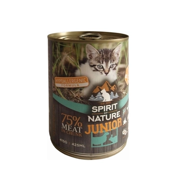 Spirit of Nature Cat konzerv Junior Bárányhússal és nyúlhússal 415gr - Hipoallergén