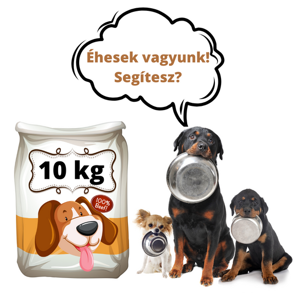 Kutyatáp 10 kg - adomány a Barcsi menhely részére