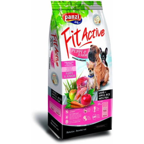 FitActive Hypoallergén Puppy Lamb (bárány,rizs,alma) száraztáp - Kölyök kutyák részére (15kg)