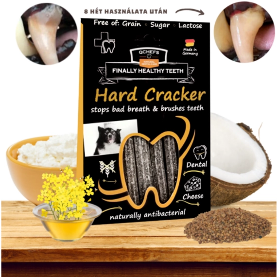 Természetes fogtisztító stick kutyáknak - Qchefs Hard Cracker 62 gr