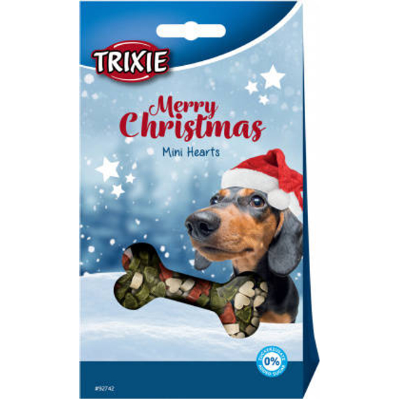 Trixie Xmas Christmas Mini Hearts - jutalomfalat (csirke) kutyák részére (140g)