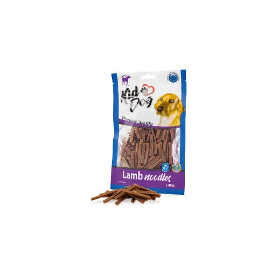 KidDog Lamb Noodles - jutalomfalat (bárány) kutyák és cicák részére (80g)