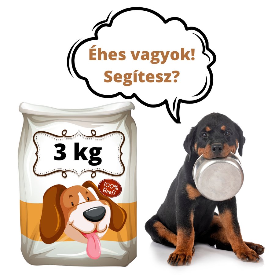 Kutyatáp 3 kg - adomány Ágica Sérültállat Menedéke Alapítvány részére