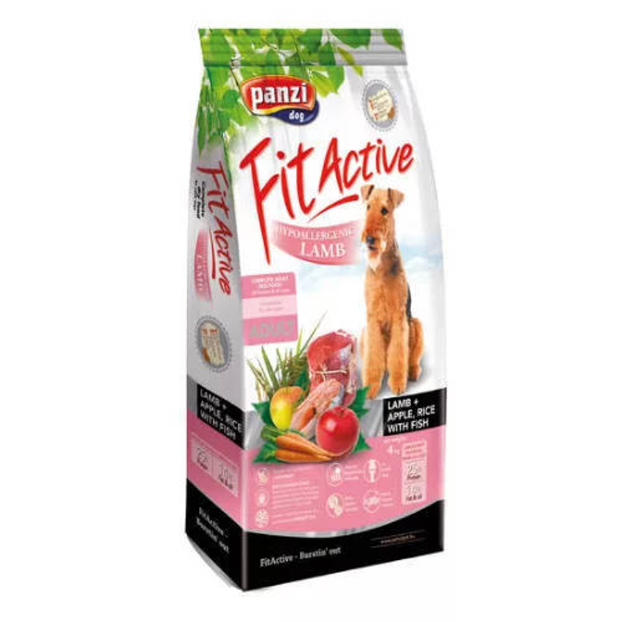 FitActive Hypoallergén Lamb Adult (bárány,rizs,alma) száraztáp - Ételallergiás felnőtt kutyák részére (15kg)