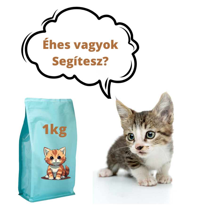 Adomány a Felemás Mancsok – Kölyökmentés részére - Kölyökmacska táp (donation to Puppy rescue - kitten food) 1 kg